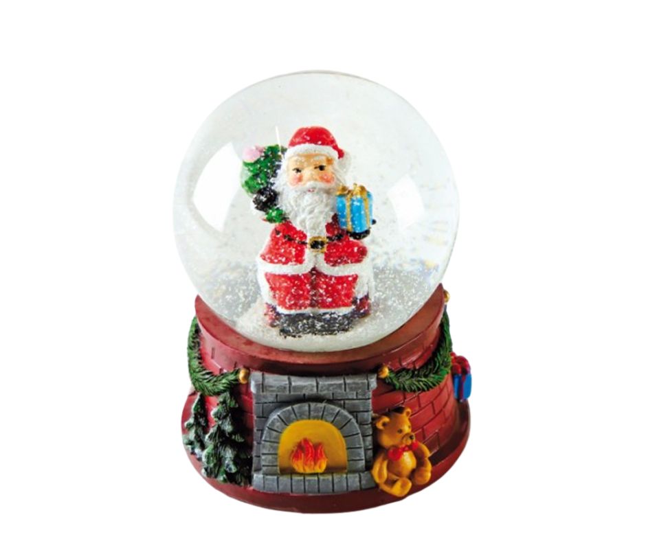 Snow Globe with Santa and Tree