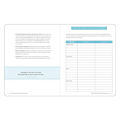 Blank planner page with text and a checklist on a white background