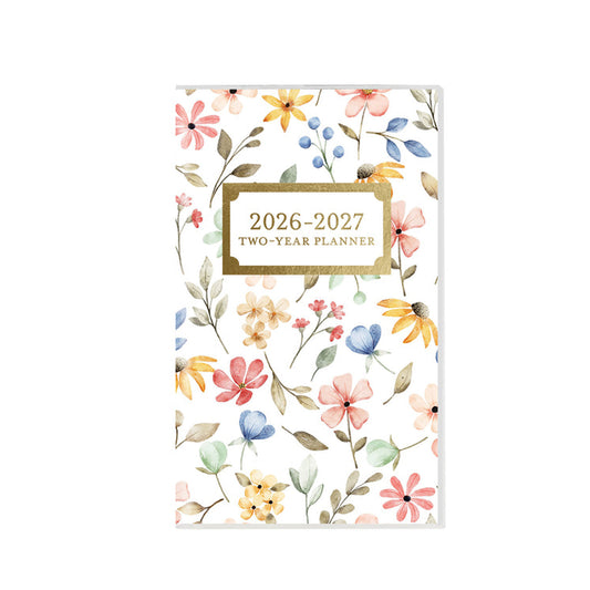 Happy Floral 2-Year Pocket Planner