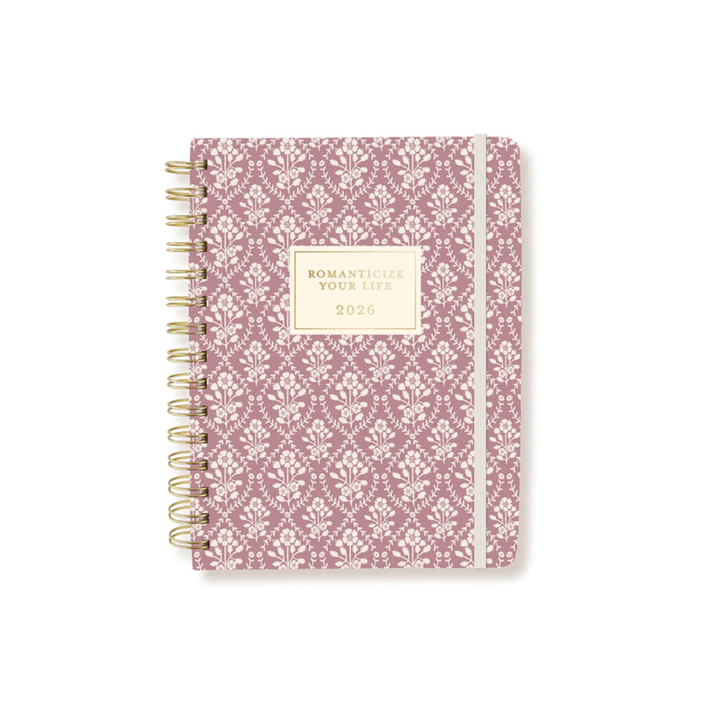 Block Print Floral 6 x 8 18-Month Hardbound Spiral Planner