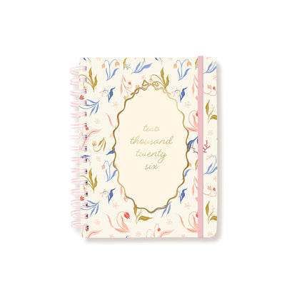 Farmhouse Floral 6 x 8 18-Month Hardbound Spiral Planner