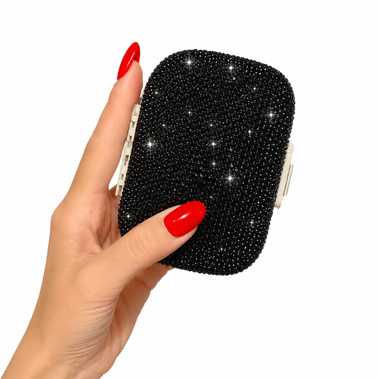 Black Pill Organizer with 8 Compartments