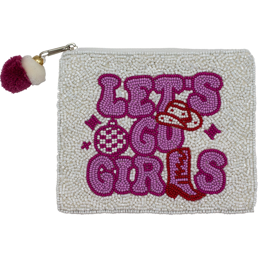 Let's go Girls Beaded Coin Pouch