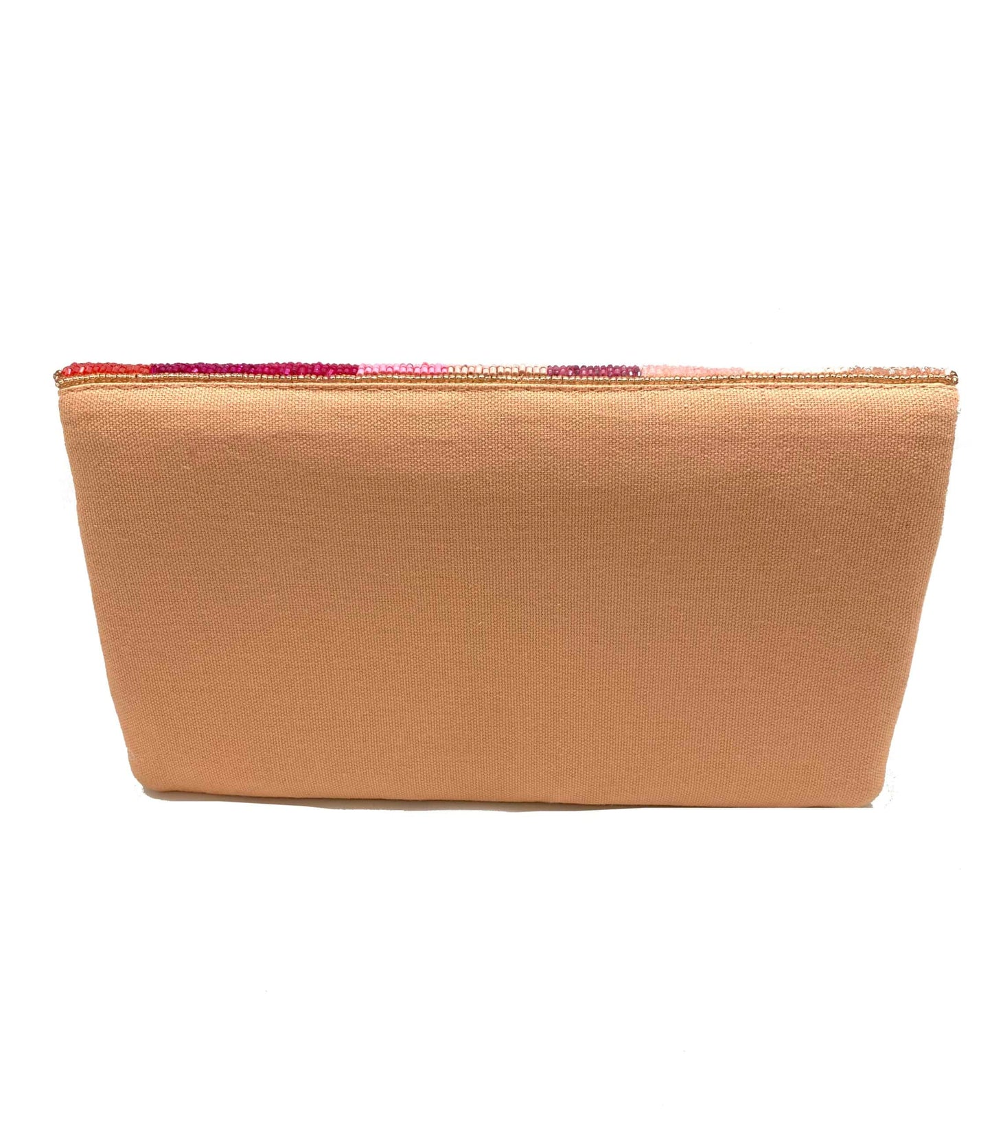 Pochette Rosé All Day à rayures et perles