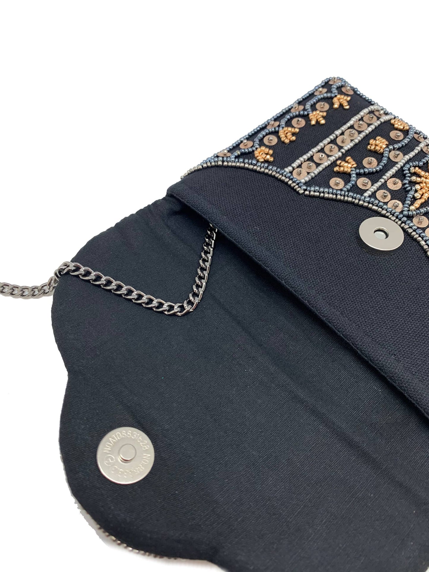 Mini-pochette élégante à perles symétriques