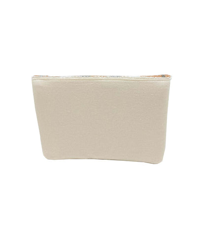 Mini pochette perlée Fleur de Lis dorée