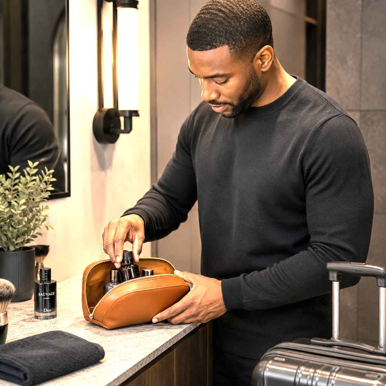 a case with ample space for toiletries, grooming essentials, chargers, and travel accessories. Perfect for business travel, weekends, and vacations.