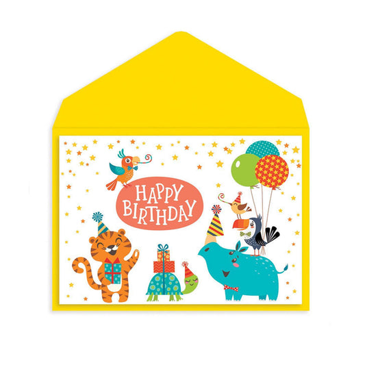 Animal Party Birthday Card