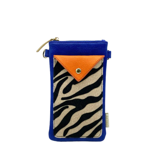Animal Print Blue Zebra Phone Wallet