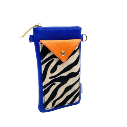 Animal Print Blue Zebra Phone Wallet