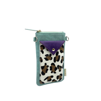 Animal Print Purple Leopard Phone Wallet - For Her - shop_name