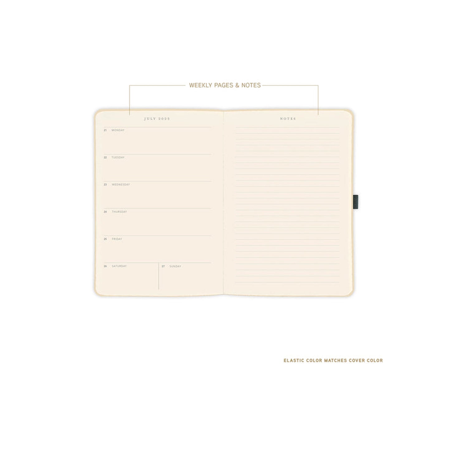 Journal recouvert de tissu avec stylo - L'Orange
