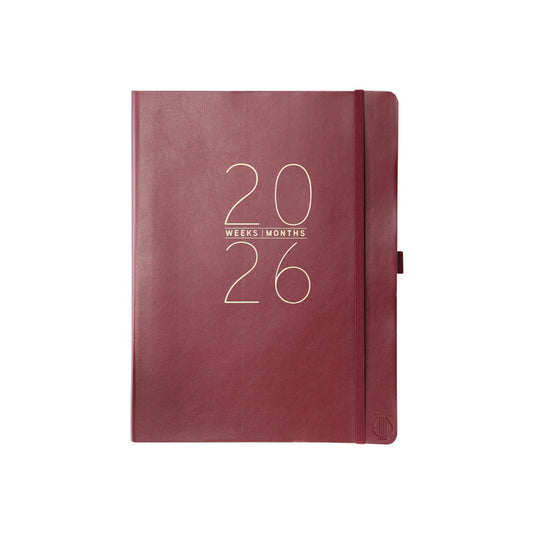 Apollo Collection Burgundy 8 x 10 18-Month Planner