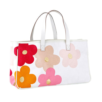 Canvas Tote - colorful Flowers