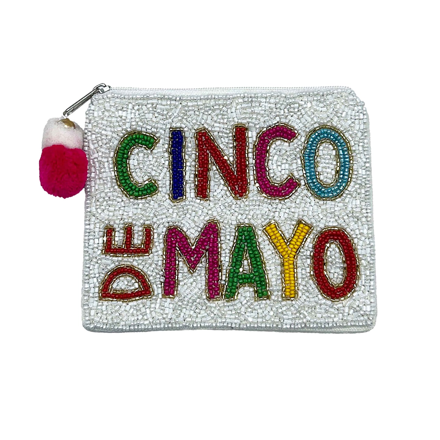 Cinco de Mayo Beaded Coin beaded wallet with card slots for everyday essentials