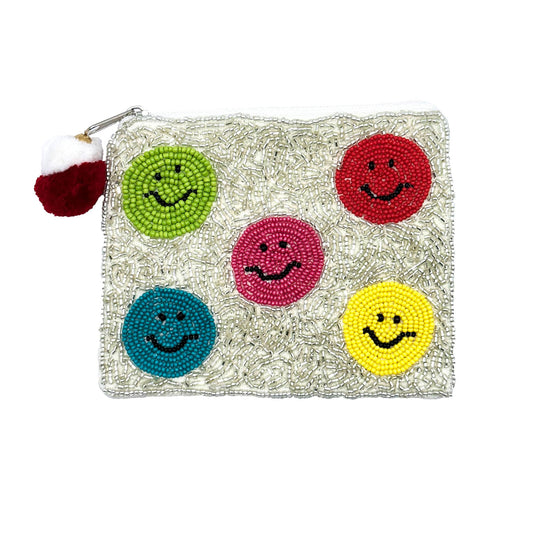 Emoji Beaded Coin Pouch