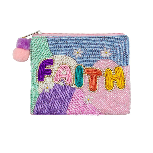 Faith Beaded Pouch