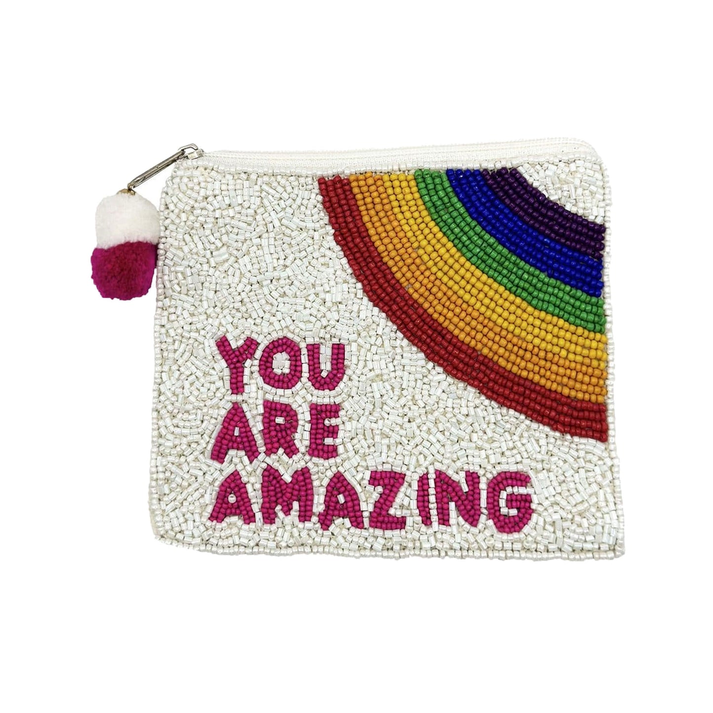 You Are Amazing Beaded Coin Pouch