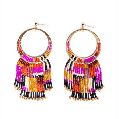 Desert Earrings Magenta