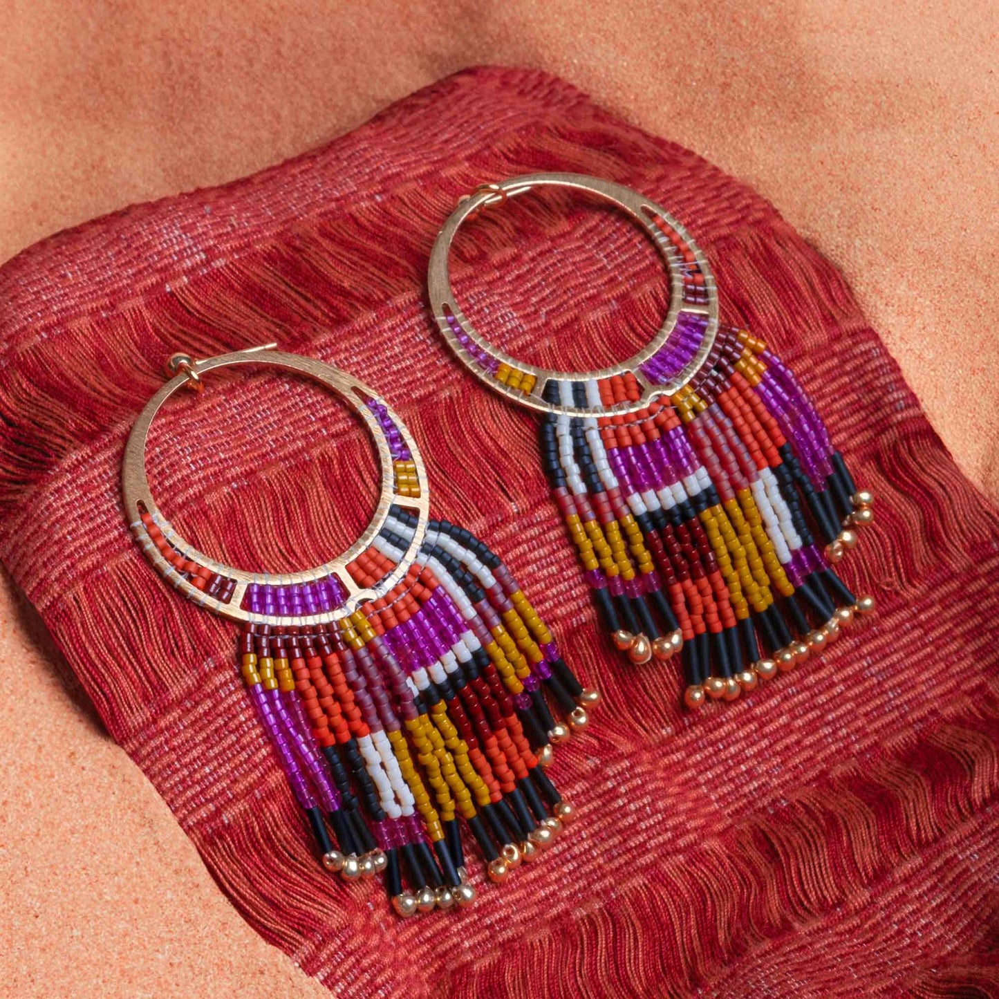 Desert Earrings Magenta