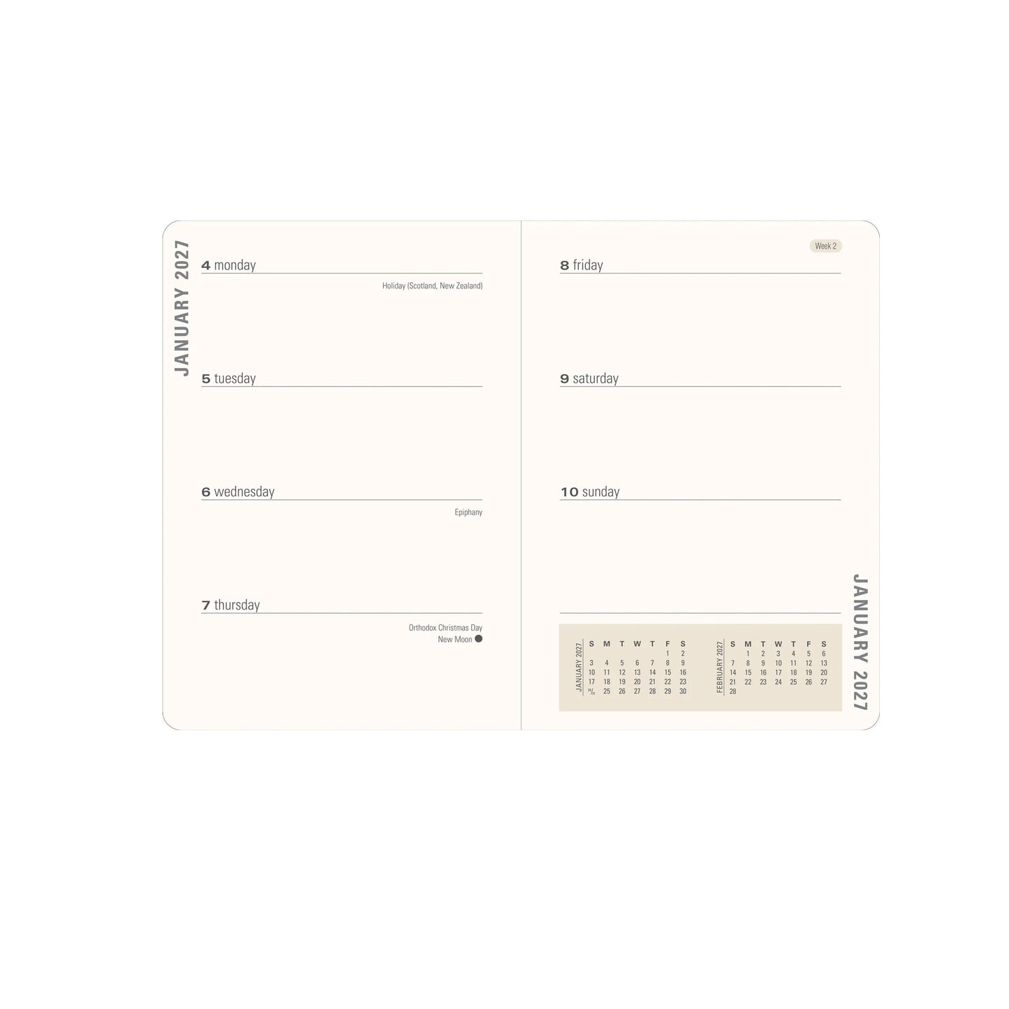 2027 Orange Fairy Weekly Planner