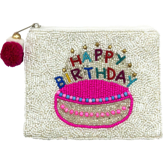 Birthday Beaded Coin Pouch - For Her - shop_name