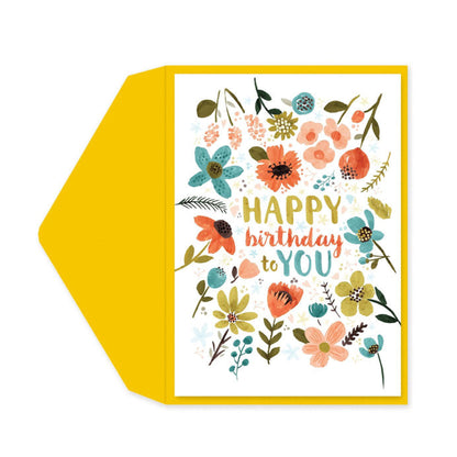 Funky Floral Birthday Card