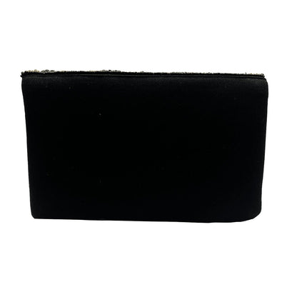 Black & Gold Sequin Striped Beaded Mini Clutch - For Her - shop_name
