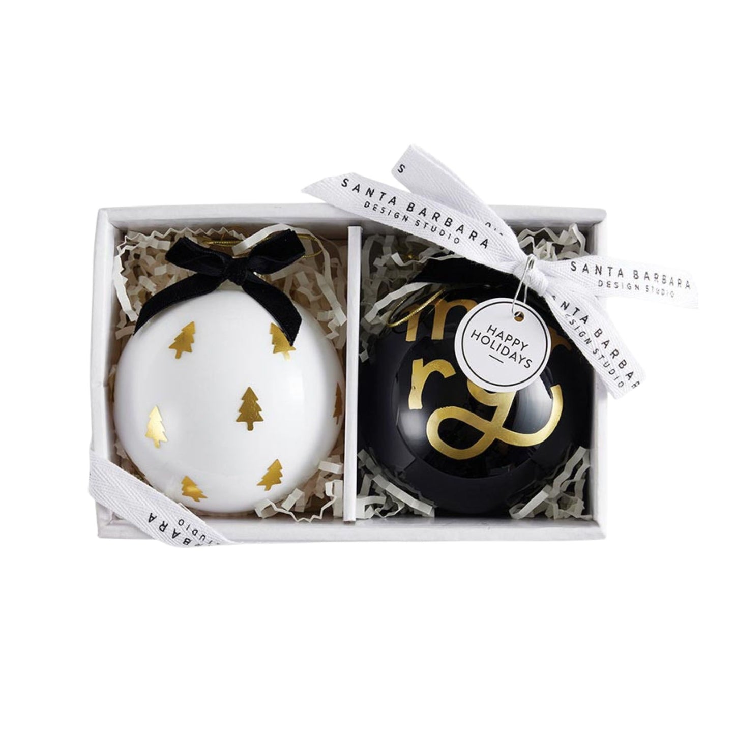 Black & White Ornament Set