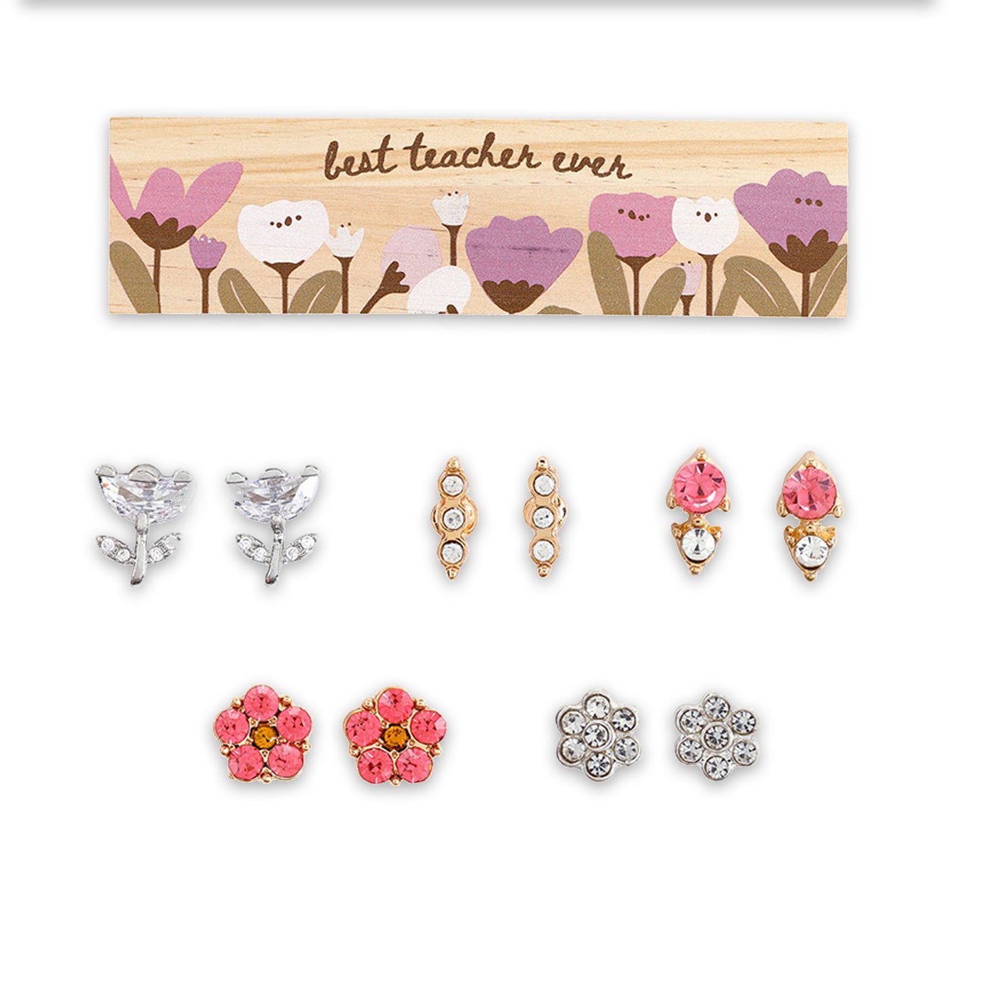 Boxed Earring Best Teacher statement earrings for colorful everyday outfits