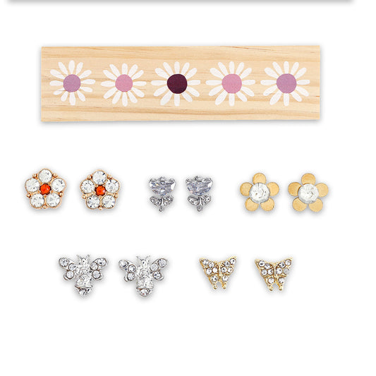 Boxed Earring Set - Flowers & Butterflies