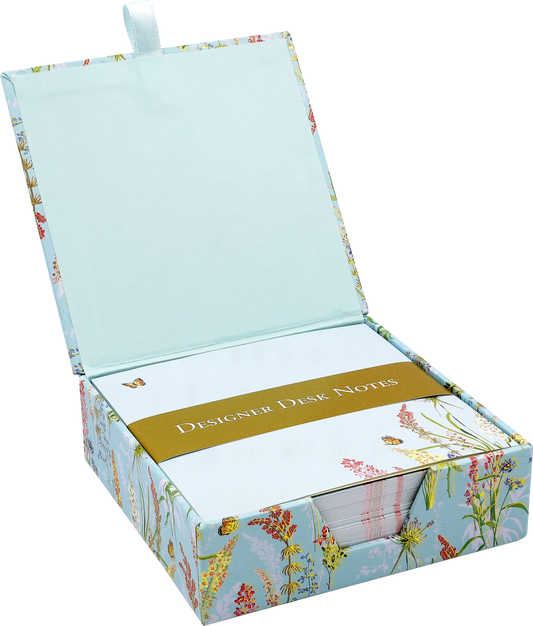 Notes de bureau sur le jardin de fleurs sauvages