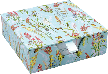 Notes de bureau sur le jardin de fleurs sauvages