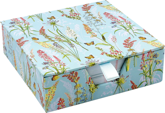 Notes de bureau sur le jardin de fleurs sauvages