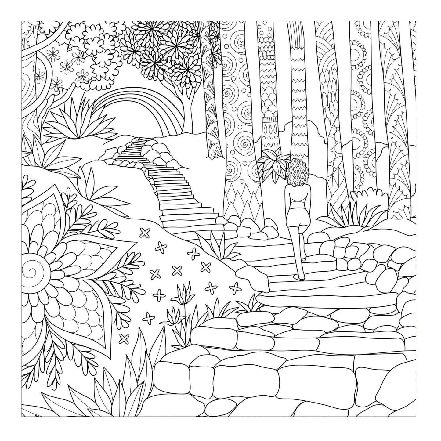 Boho Dreams Adult Coloring Book