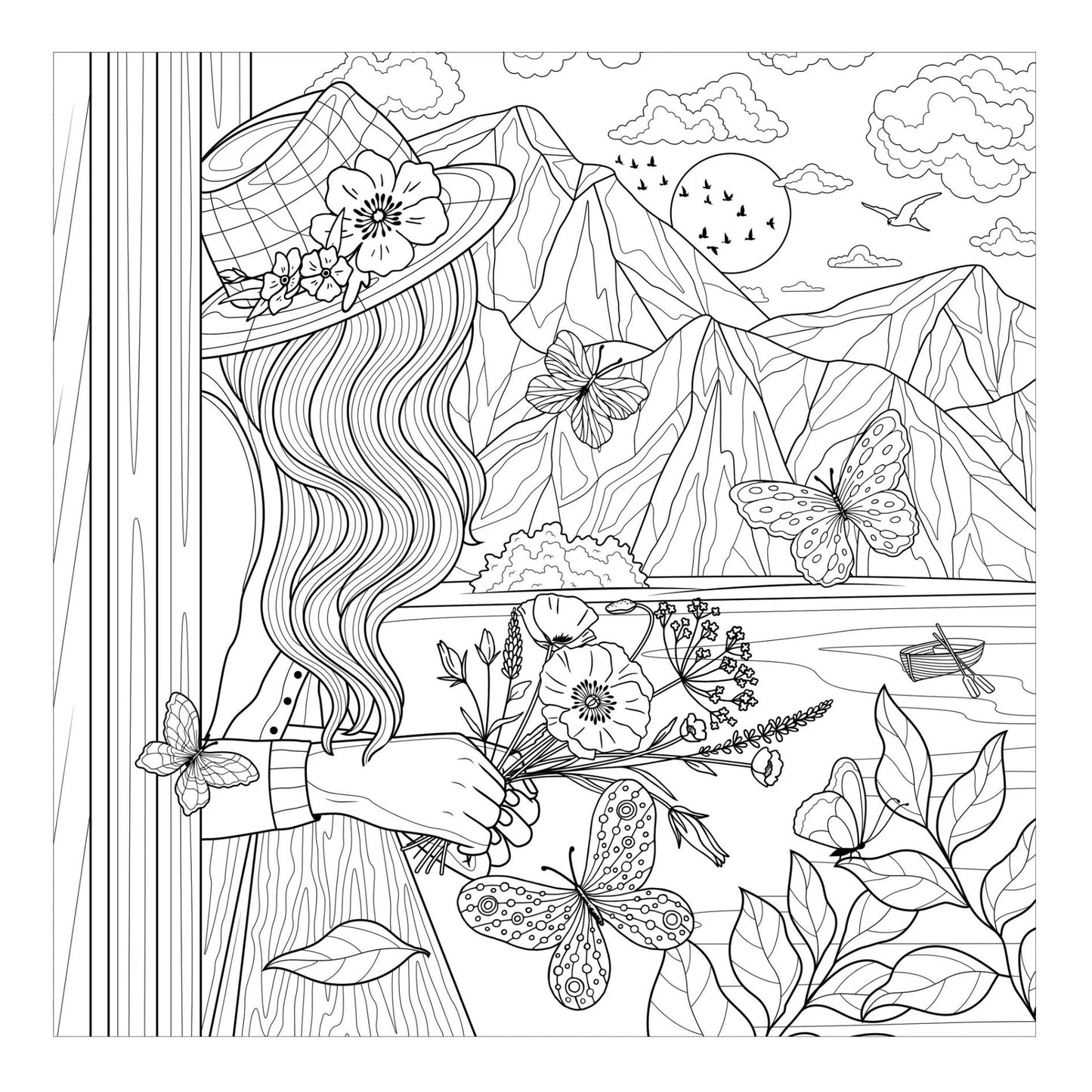 Boho Dreams Adult Coloring Book