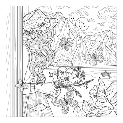 Boho Dreams Adult Coloring Book