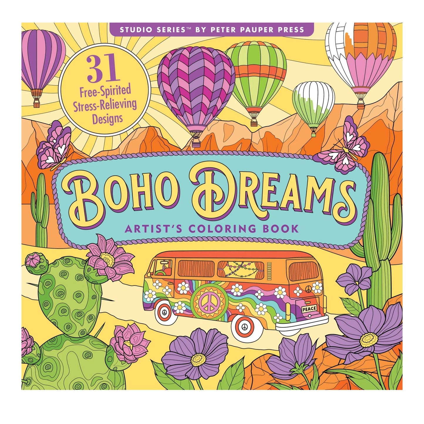 Boho Dreams Adult Coloring Book