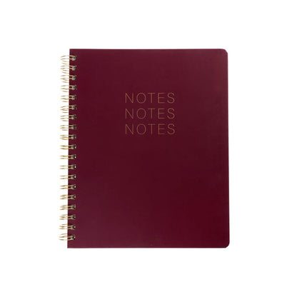 Burgundy 8x10 Hardbound Spiral Notebook