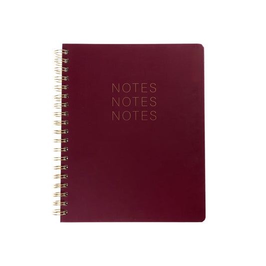 Burgundy 8x10 Hardbound Spiral Notebook