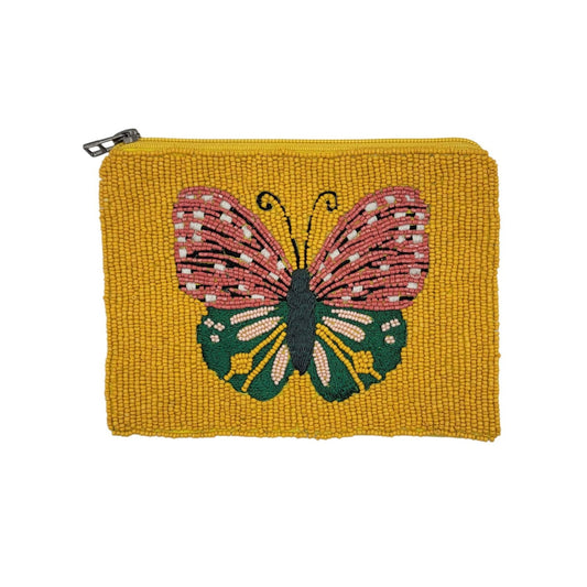 Butterfly Beaded Coin Pouch - For Her - shop_name