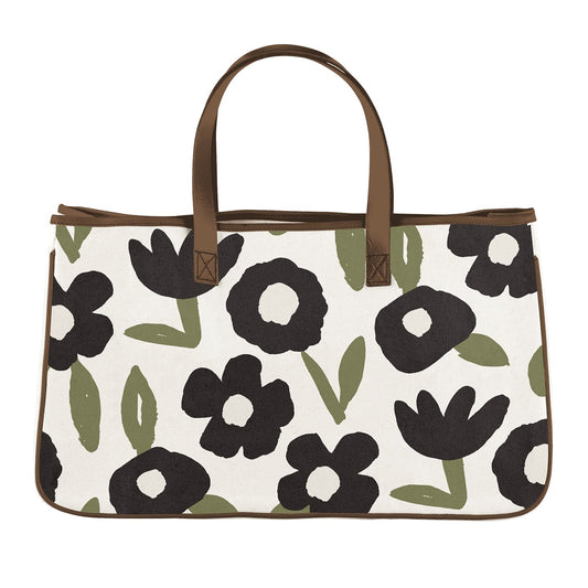 Canvas Tote - Flowers Green - For Her - shop_name