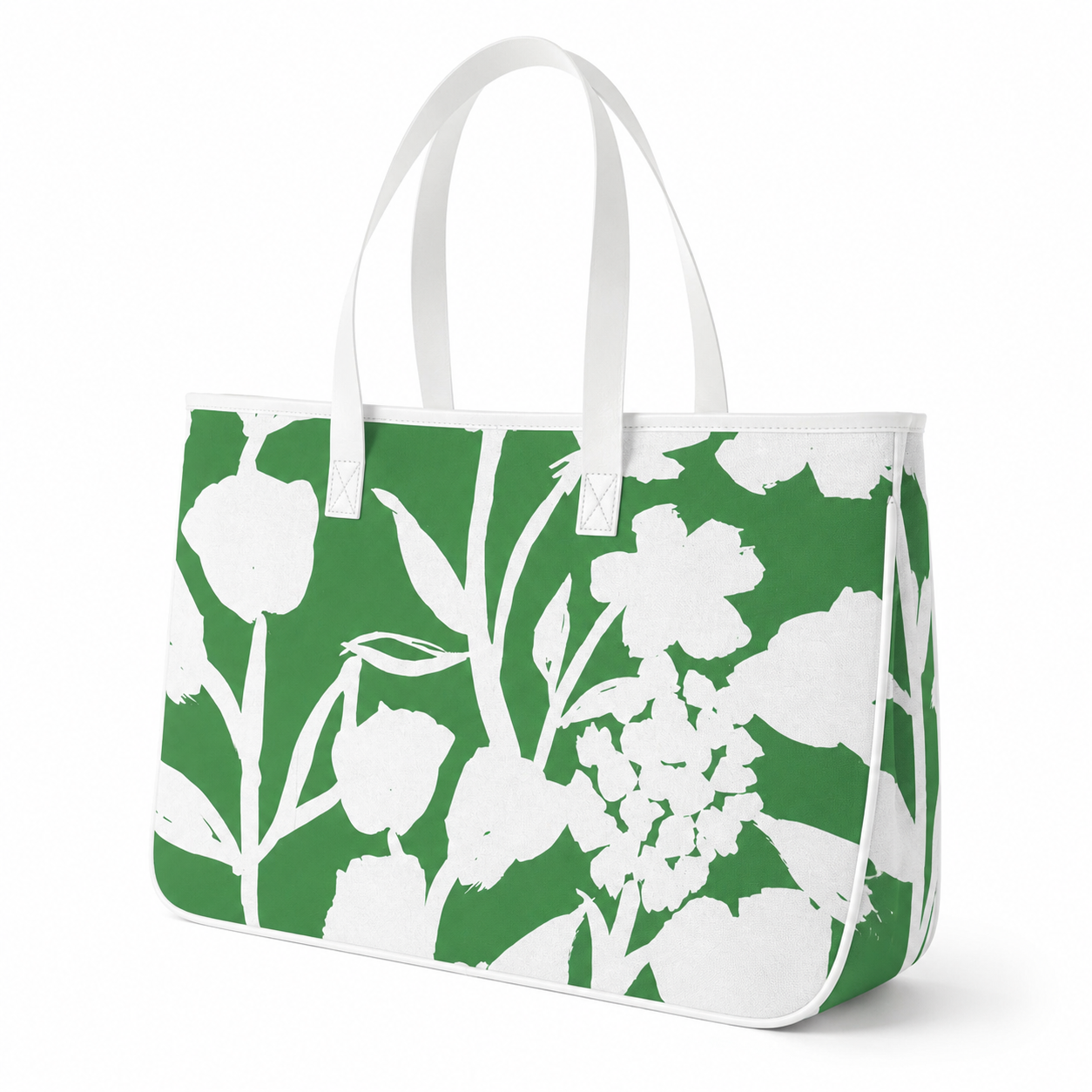 Canvas Tote - Green Floral
