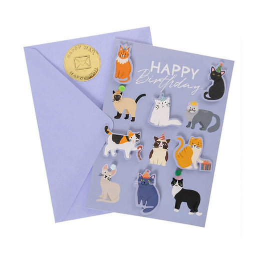 Party Cats Birthday Handmade Card