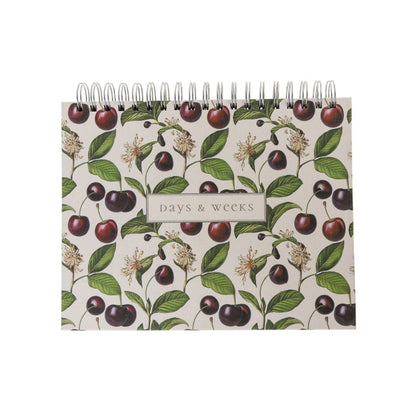Cerise Fabric - Covered Spiral Weekly Desk Pad - Papergoods - shop_name