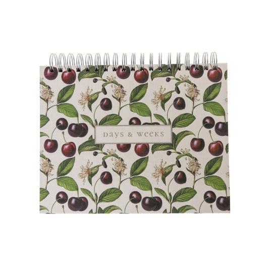 Cerise Fabric - Covered Spiral Weekly Desk Pad - Papergoods - shop_name