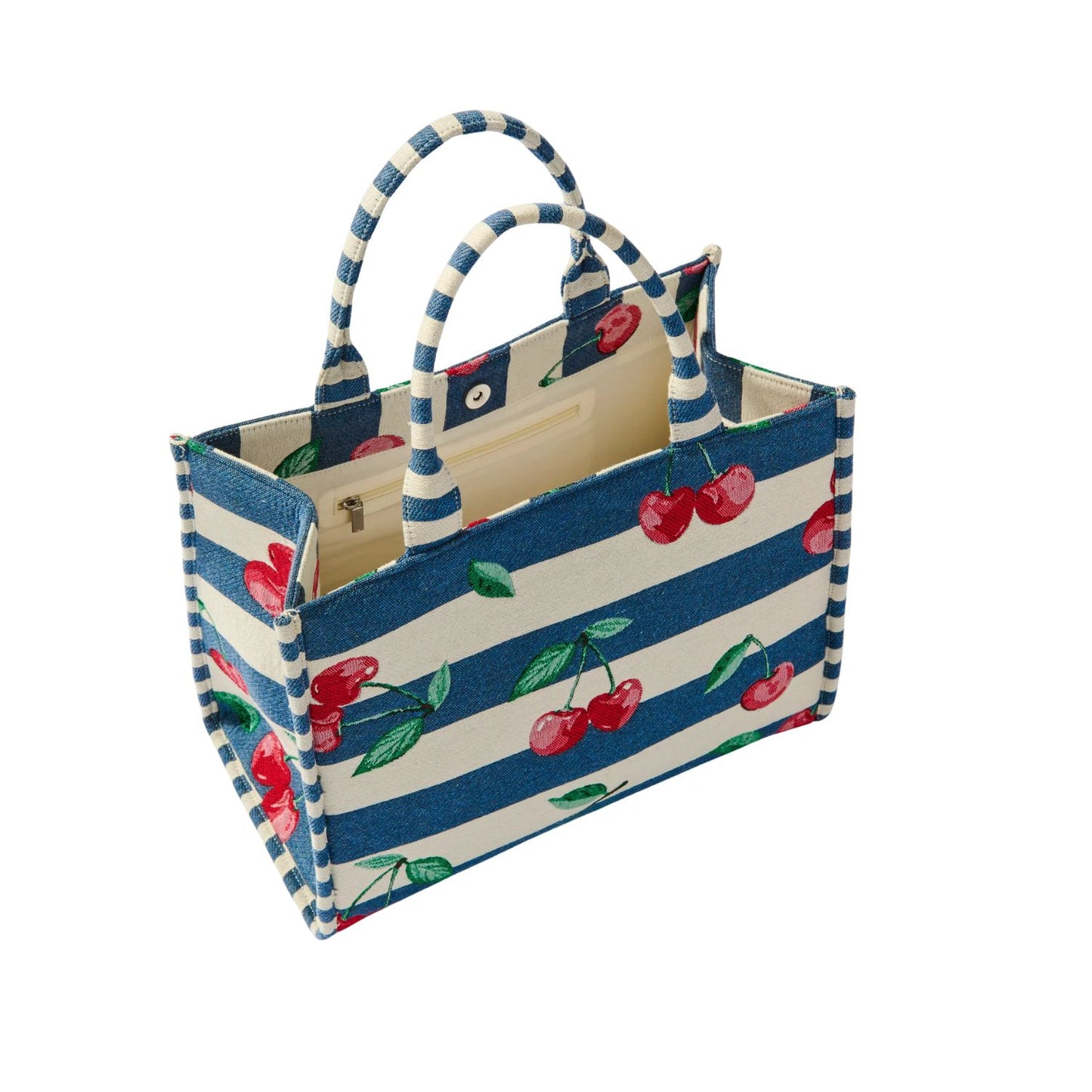 Sac fourre-tout en toile à pois noirs