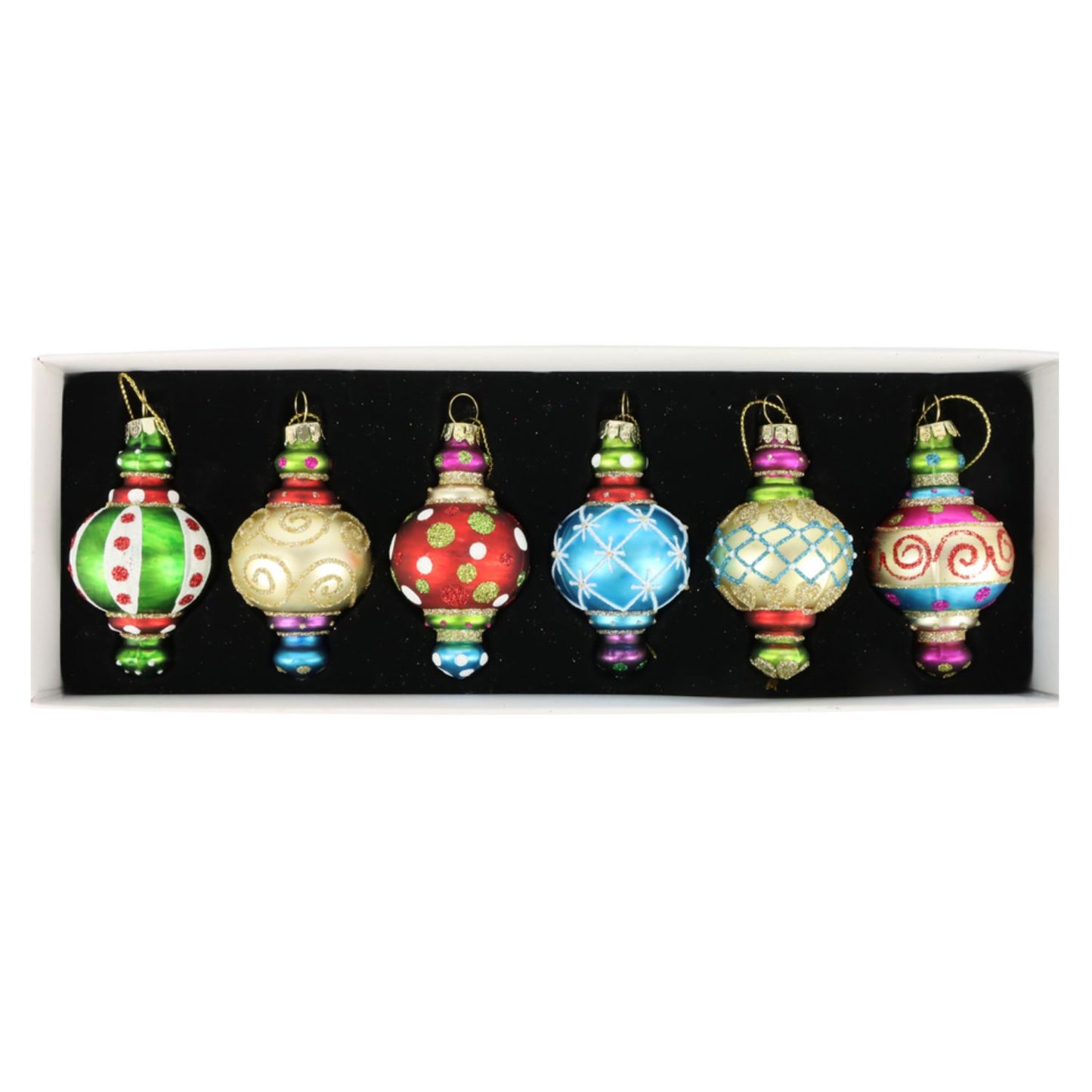Set of 6 Glas Ornaments Petersburg