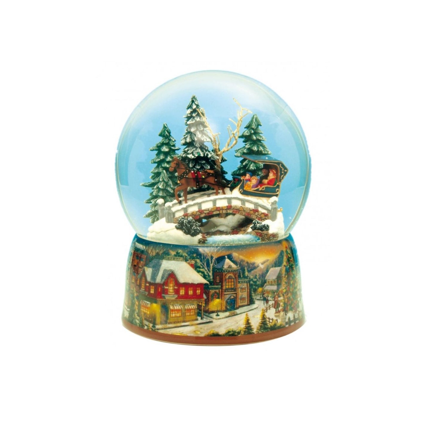 Boule à neige musicale « Promenade en traîneau ».