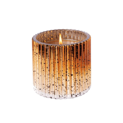 Cinnamon Cider - Plaid Ribbed Glass Candle - Candle